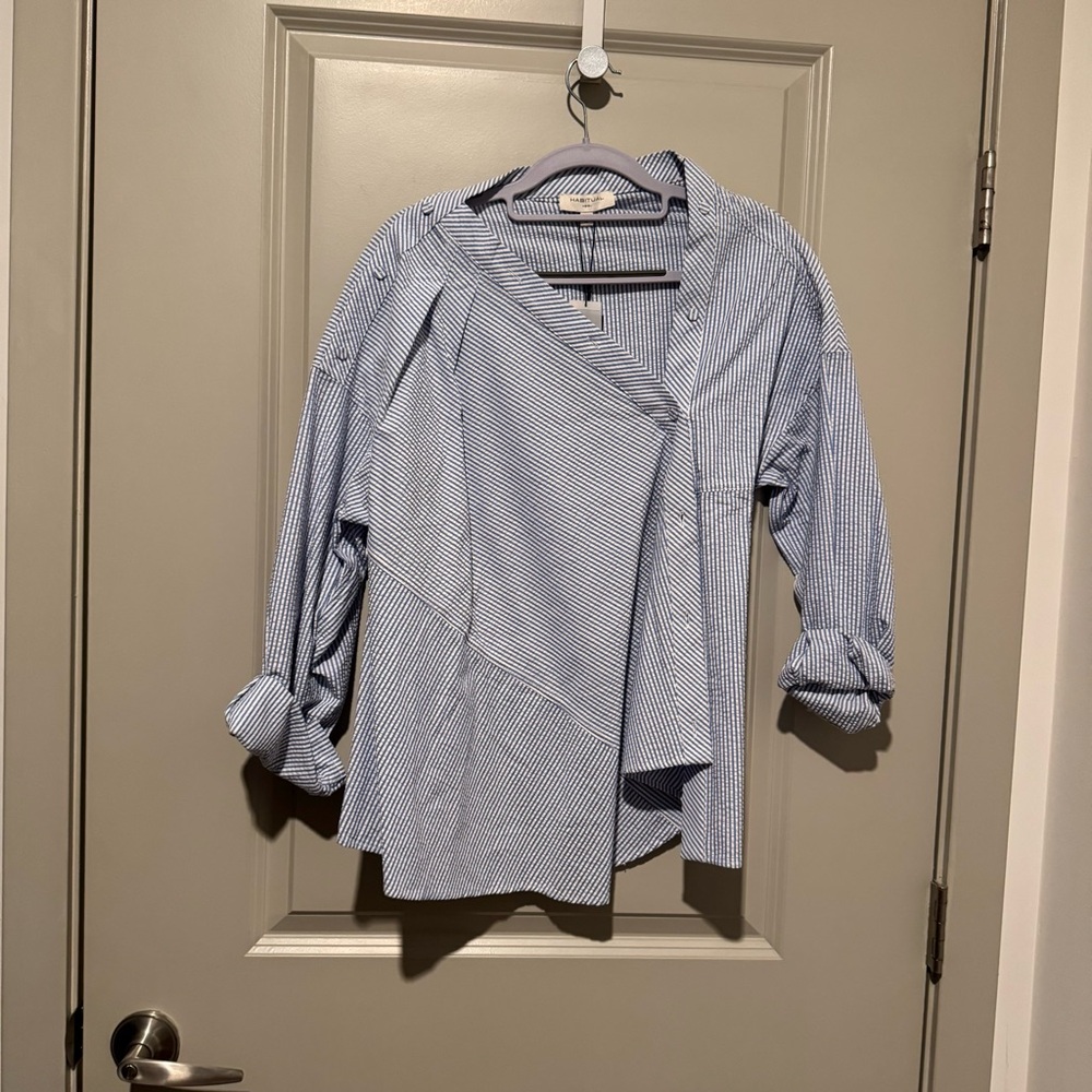 Habitual Striped Blue and White Shirt